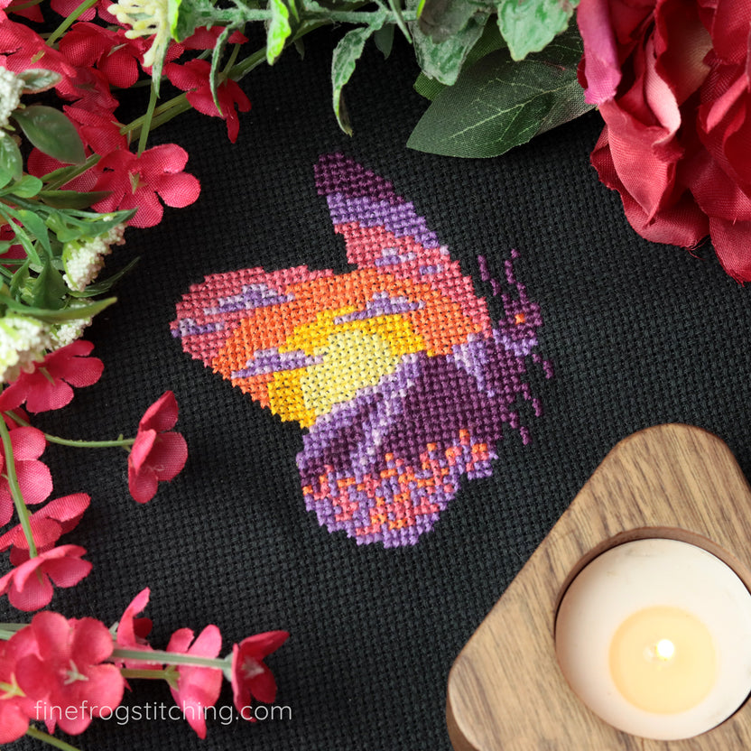 Mountain Sunset Moth - Cross Stitch Pattern