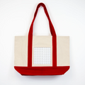 Red Self-Finishing Large Tote Bag