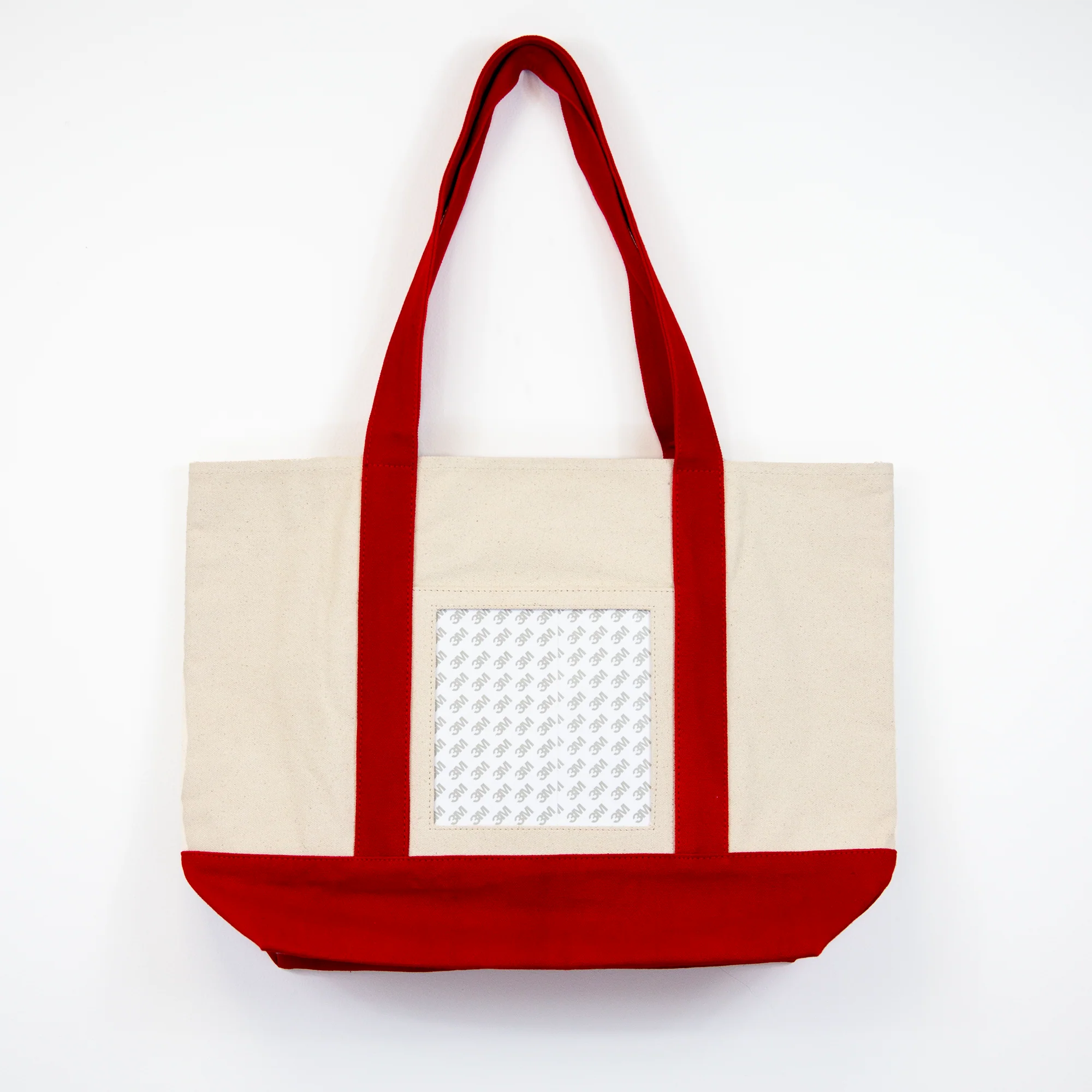 Red Self-Finishing Large Tote Bag