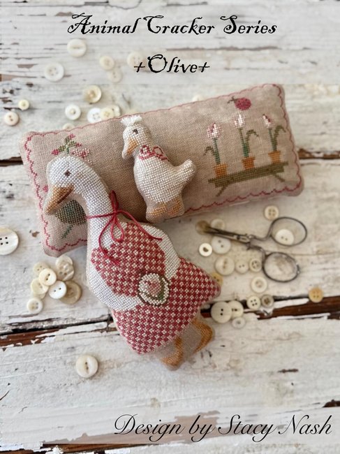 Olive Animal Cracker - Cross Stitch Pattern