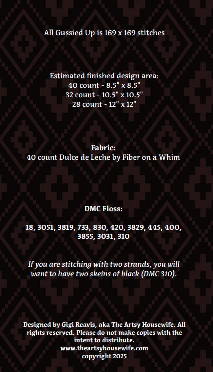 All Gussied up - Cross Stitch Pattern