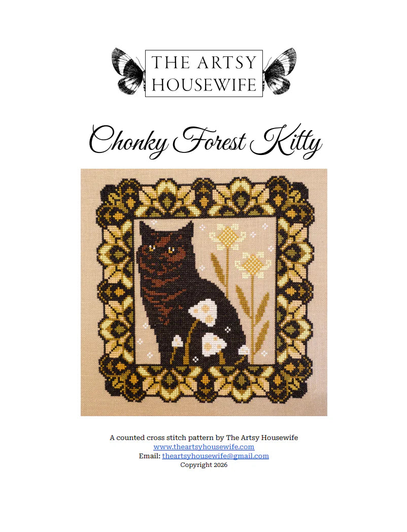 Chonky Forest Kitty - Cross Stitch Pattern