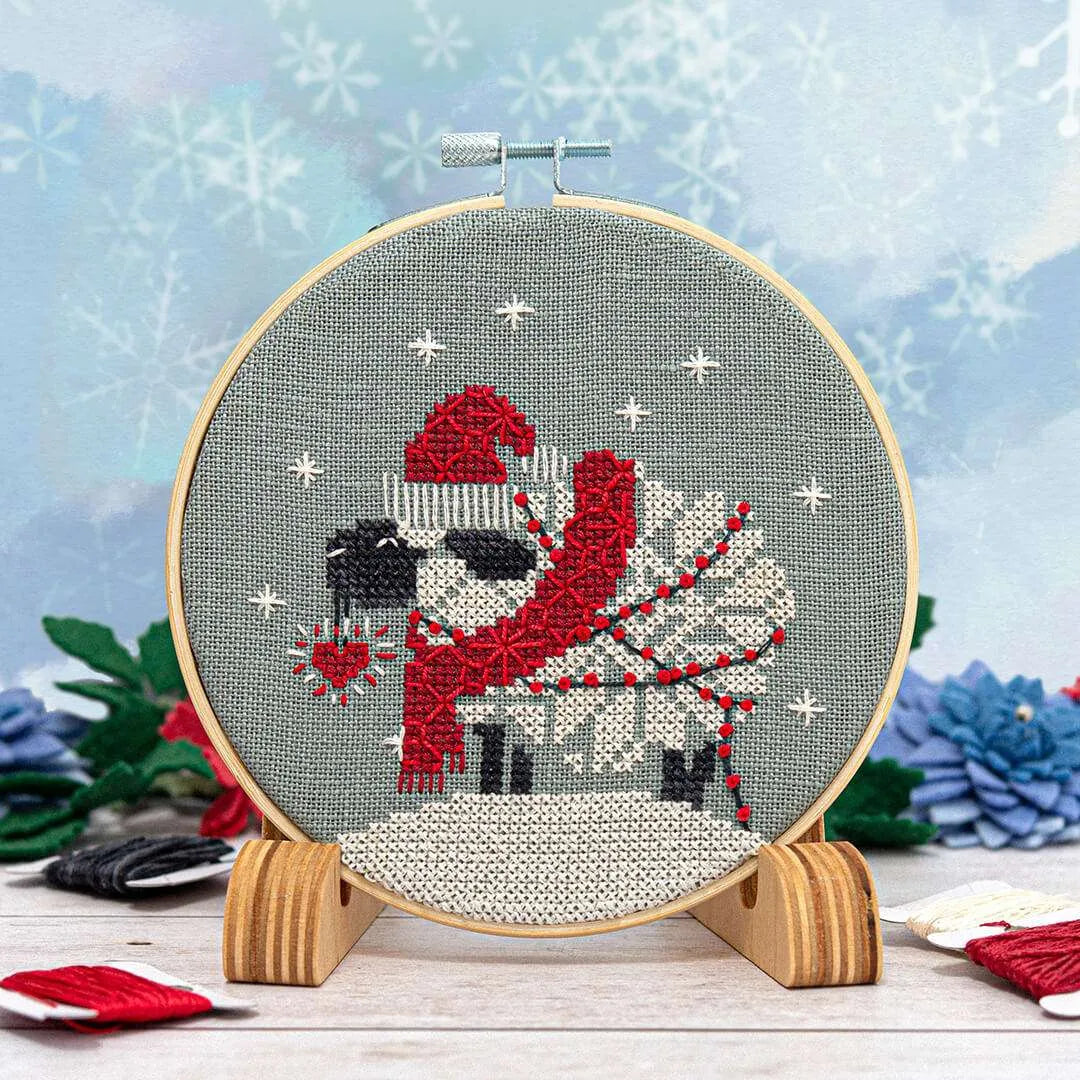 Snowflake Sheep Ornament - Cross Stitch Pattern