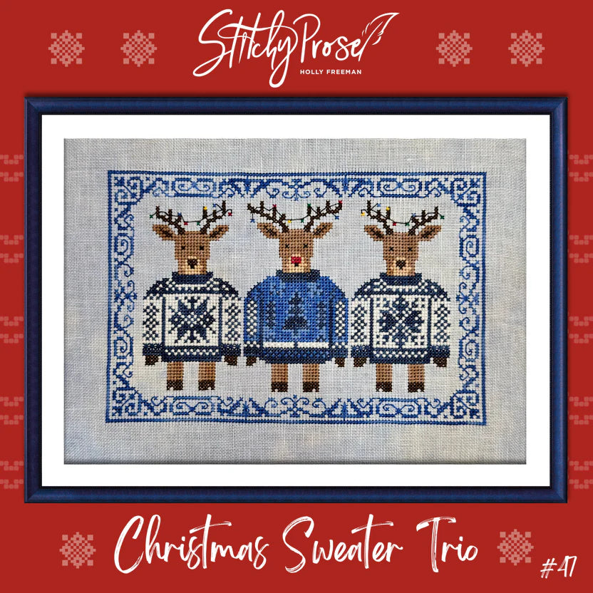 Christmas Sweater Trio - Cross Stitch Pattern