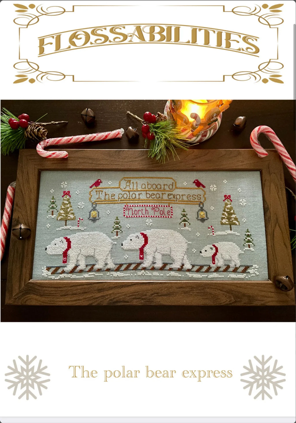 Polar Bear Express - Cross Stitch Pattern