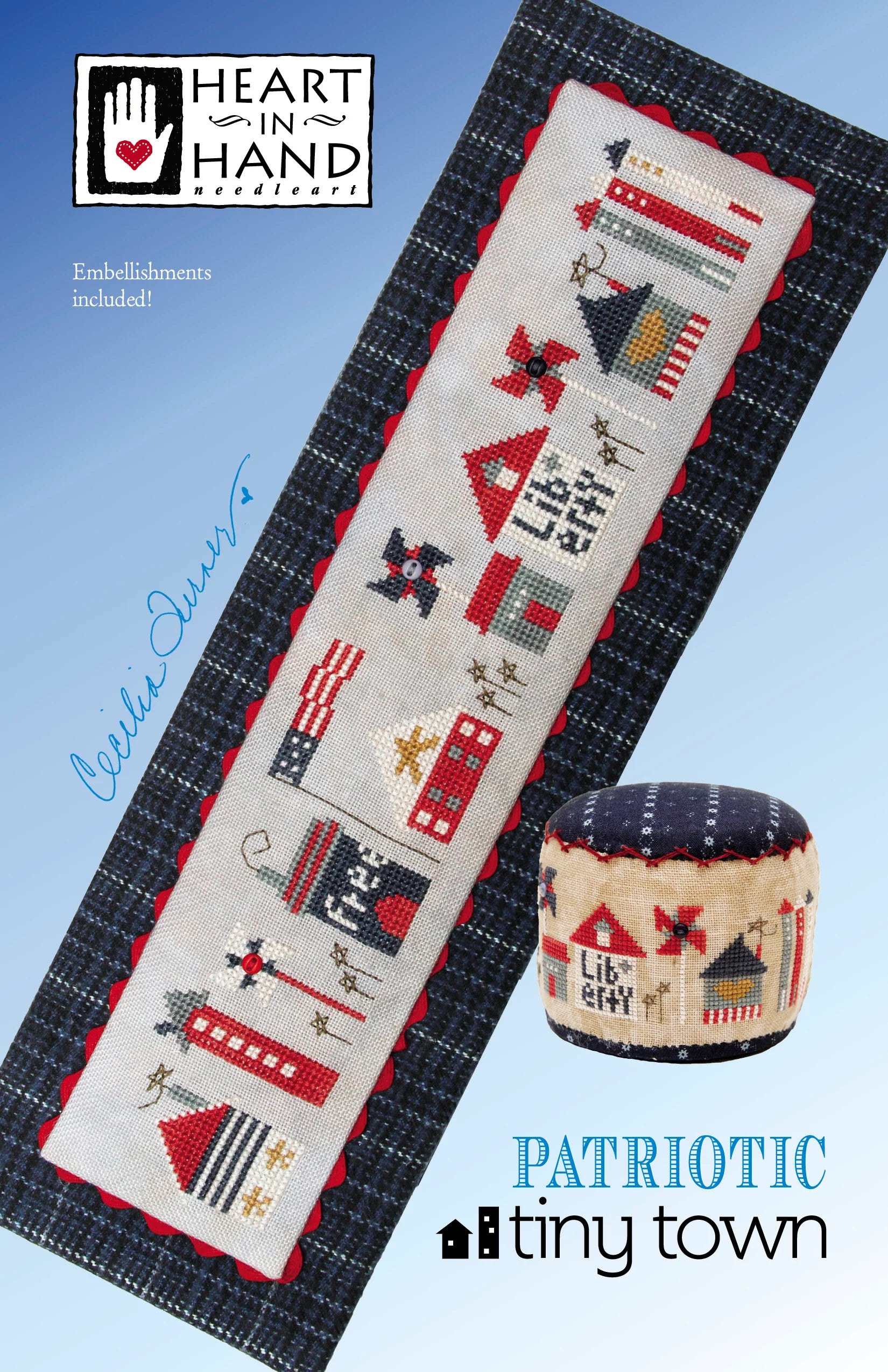 Patriotic Tiny Town - Cross Stitch Pattern