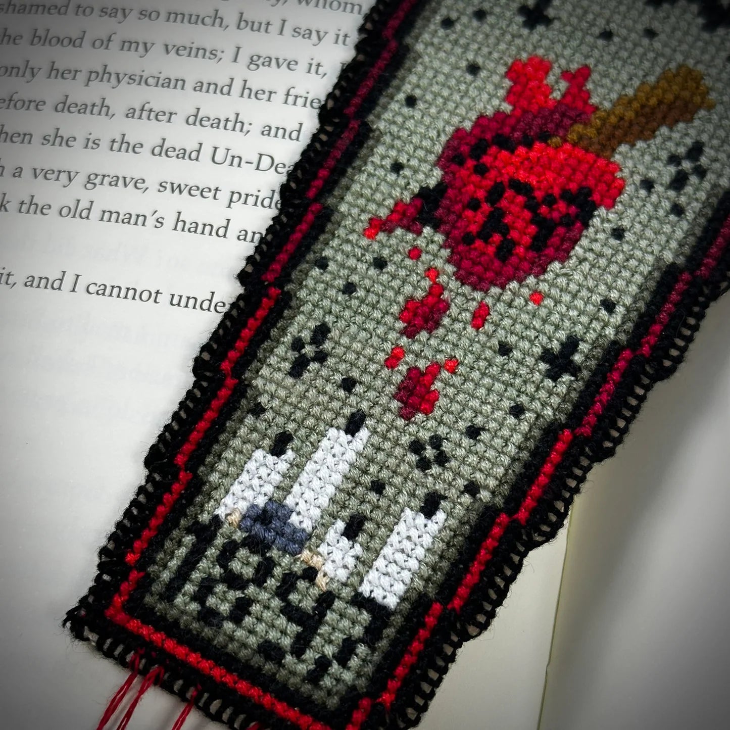 Dracula Bookmark - Cross Stitch Pattern