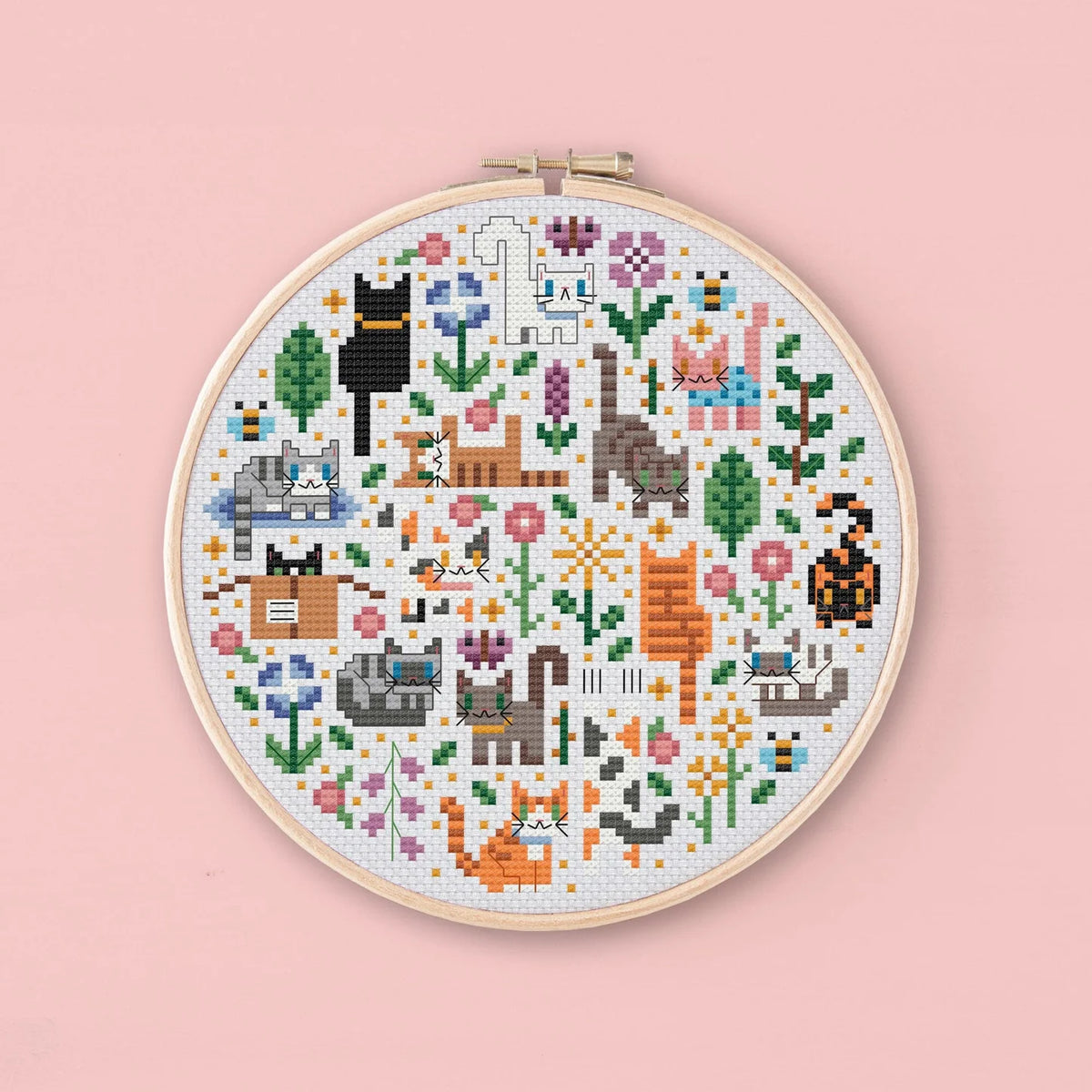 Mini Cat Garden - Cross Stitch Pattern