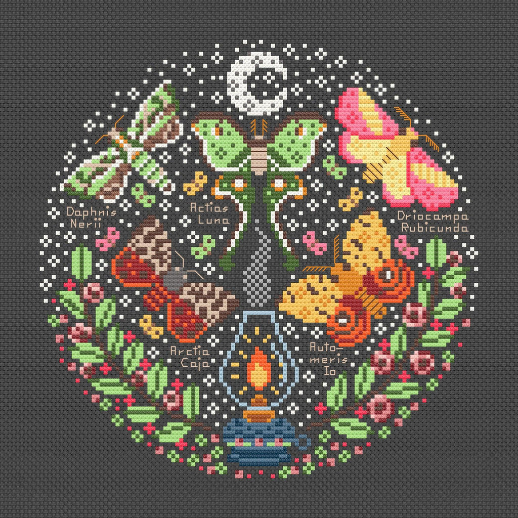 Beautiful Moths - Cross Stitch Pattern