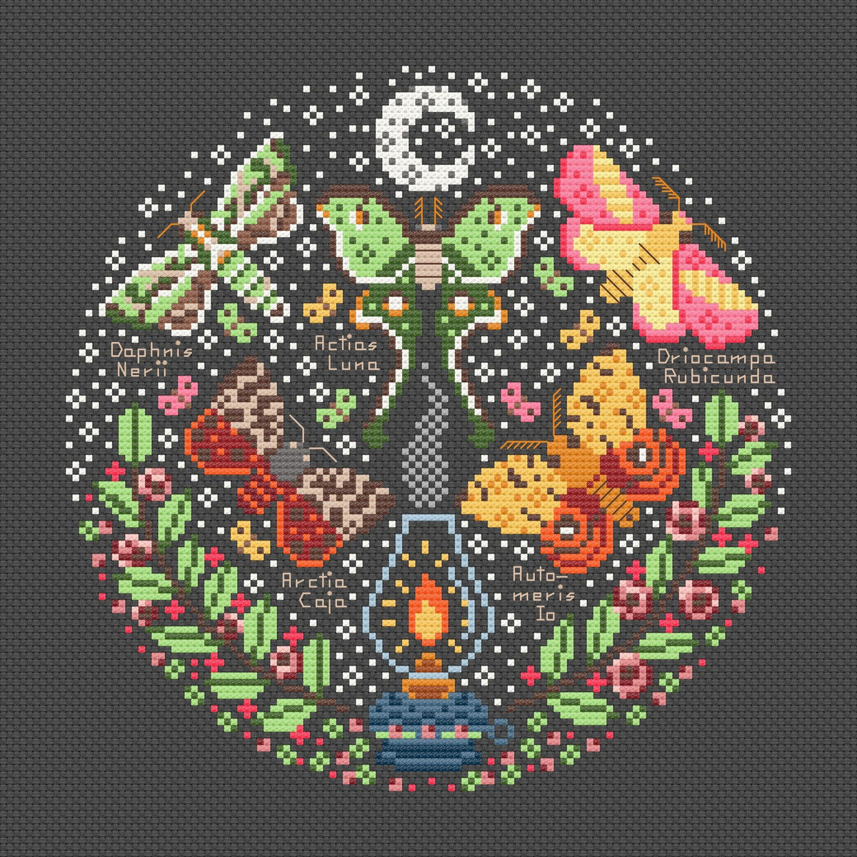 Beautiful Moths - Cross Stitch Pattern