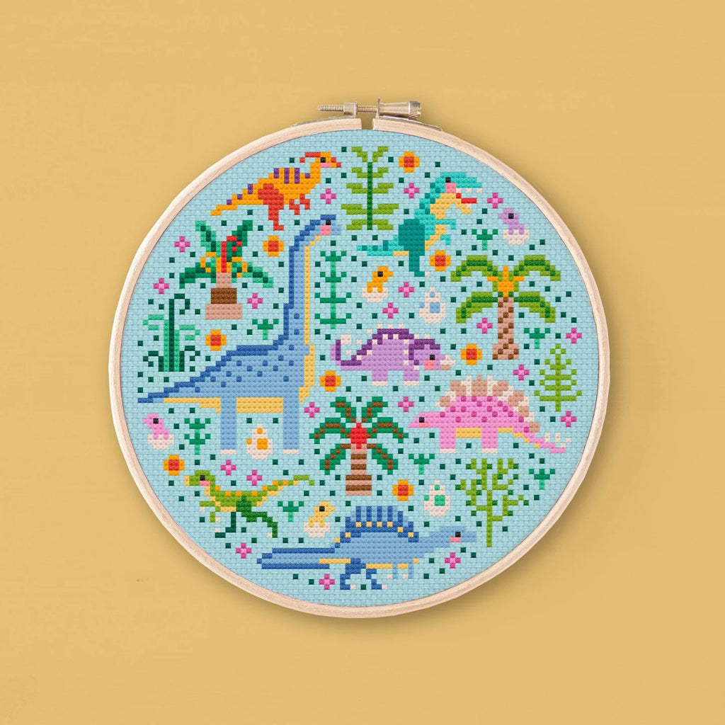 Mini Dino Garden 2 - Cross Stitch Pattern