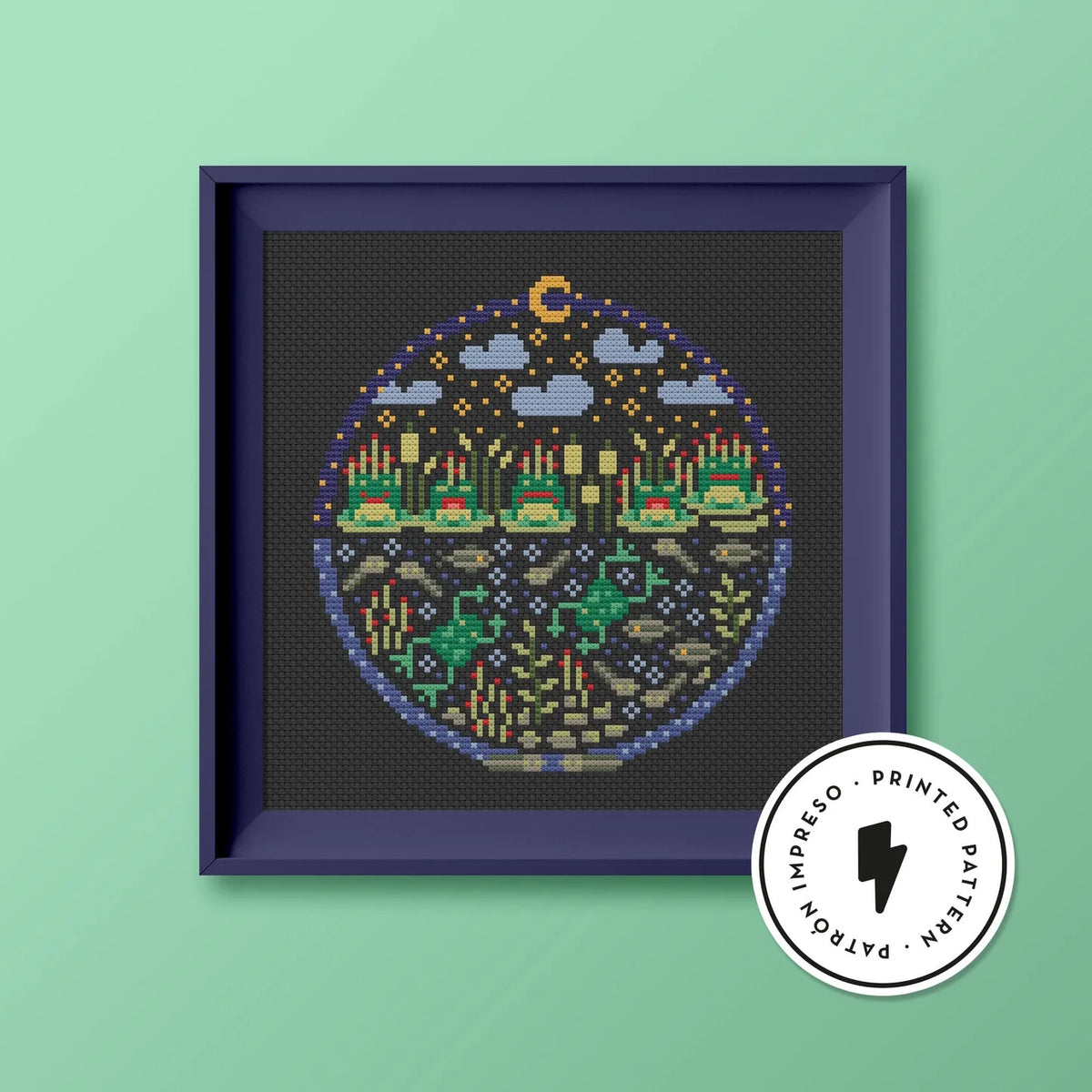 Frog Pond - Cross Stitch Pattern