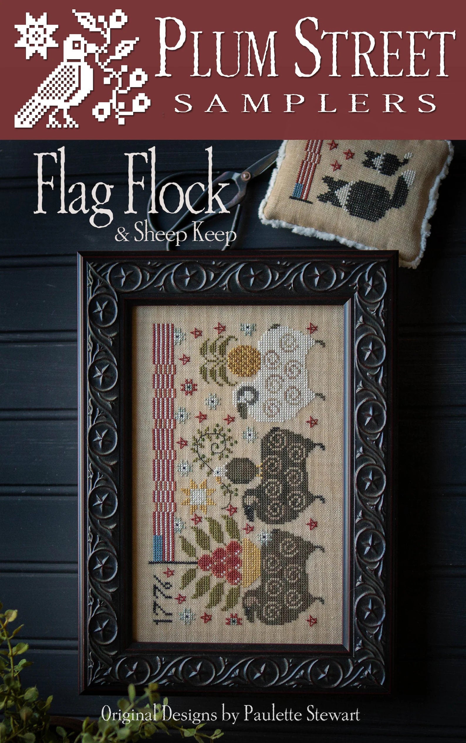 Flag Flock & Sheep Keep - Cross Stitch Pattern