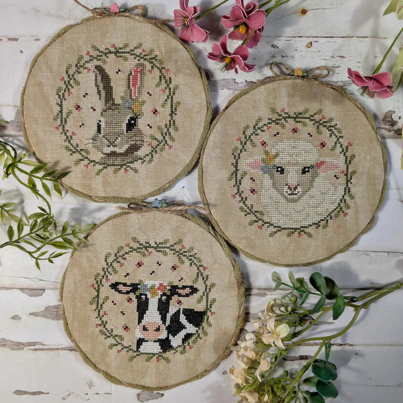 Spring Animals Trio - Cross Stitch Pattern