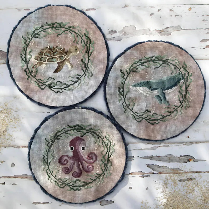 Sea Animals Trio - Cross Stitch Pattern
