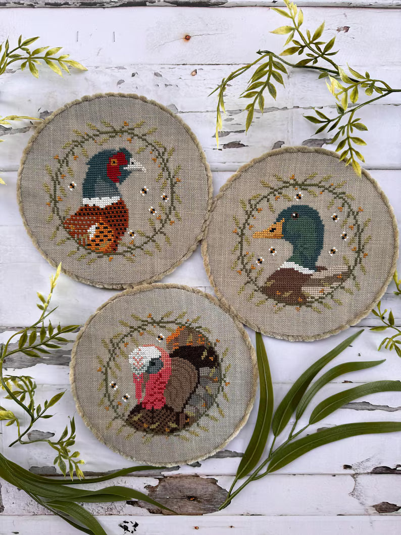Colorful Birds Trio - Cross Stitch Pattern