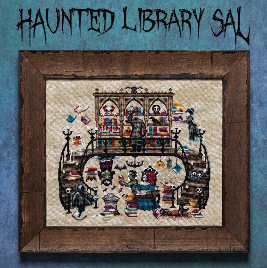 The Haunted Library - Cross Stitch Pattern