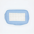 Light Blue Self-Finishing Cosmetic Bag