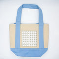 Light Blue Self-Finishing Mini Tote Bag