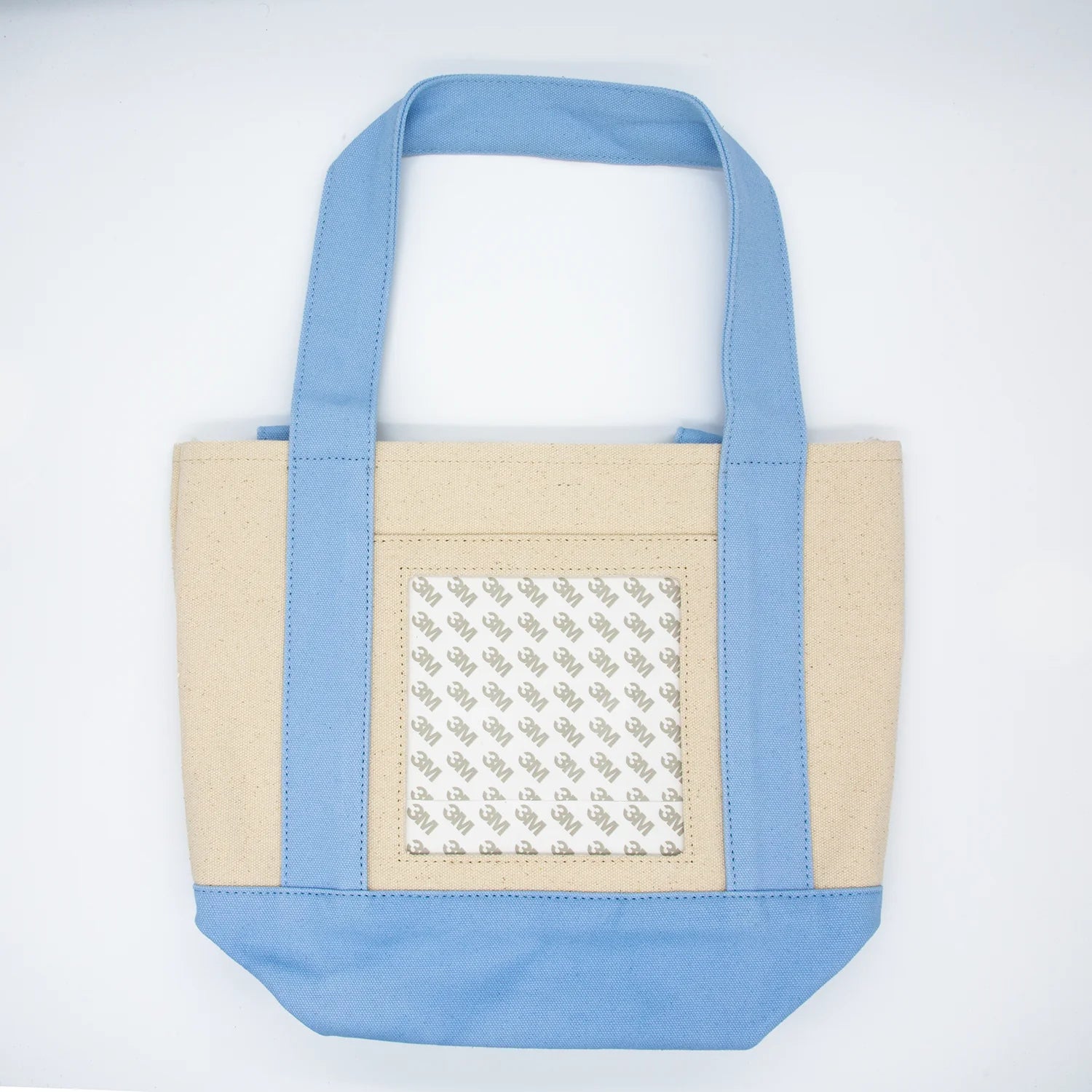 Light Blue Self-Finishing Mini Tote Bag