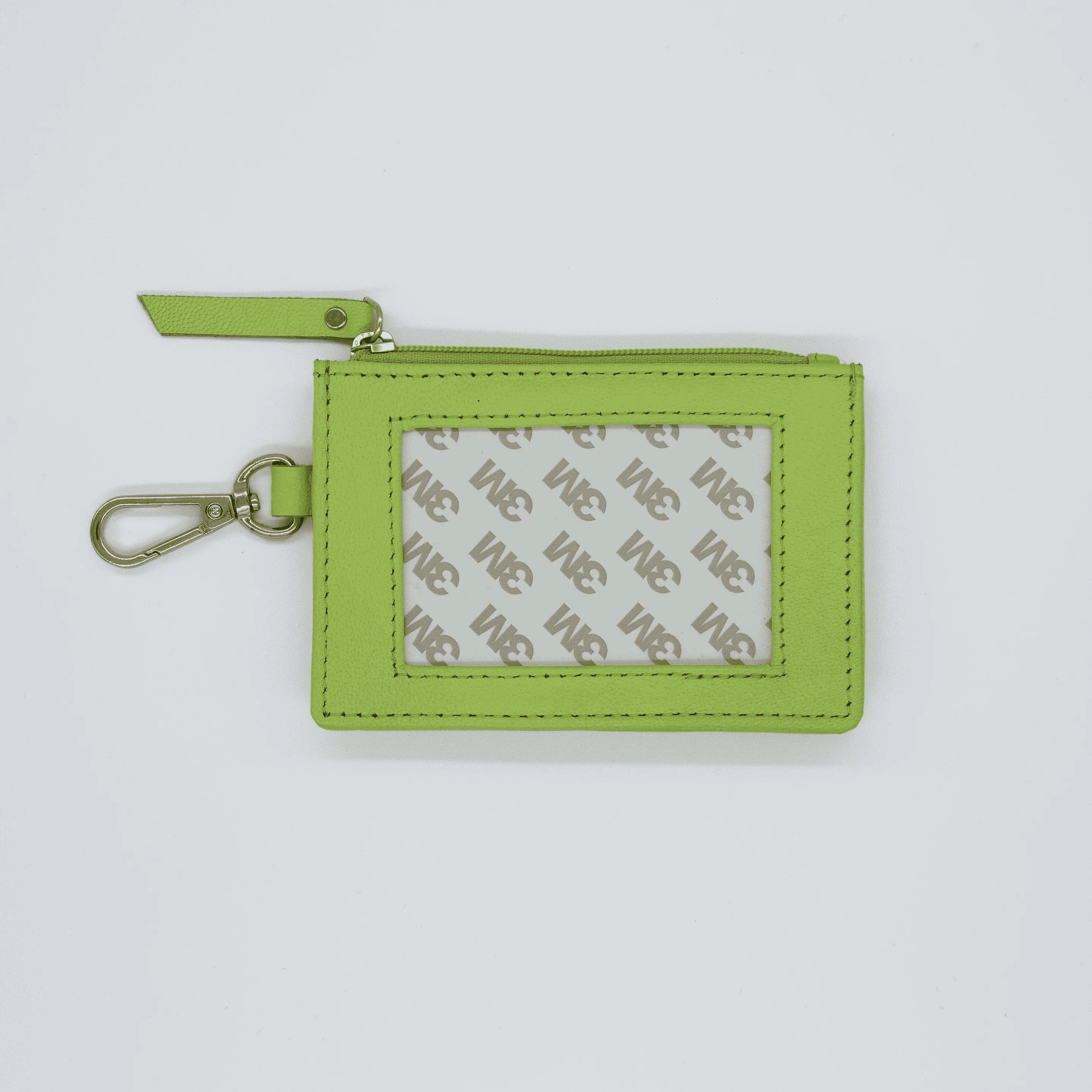Lime Self-Finishing Zip Coin Holder