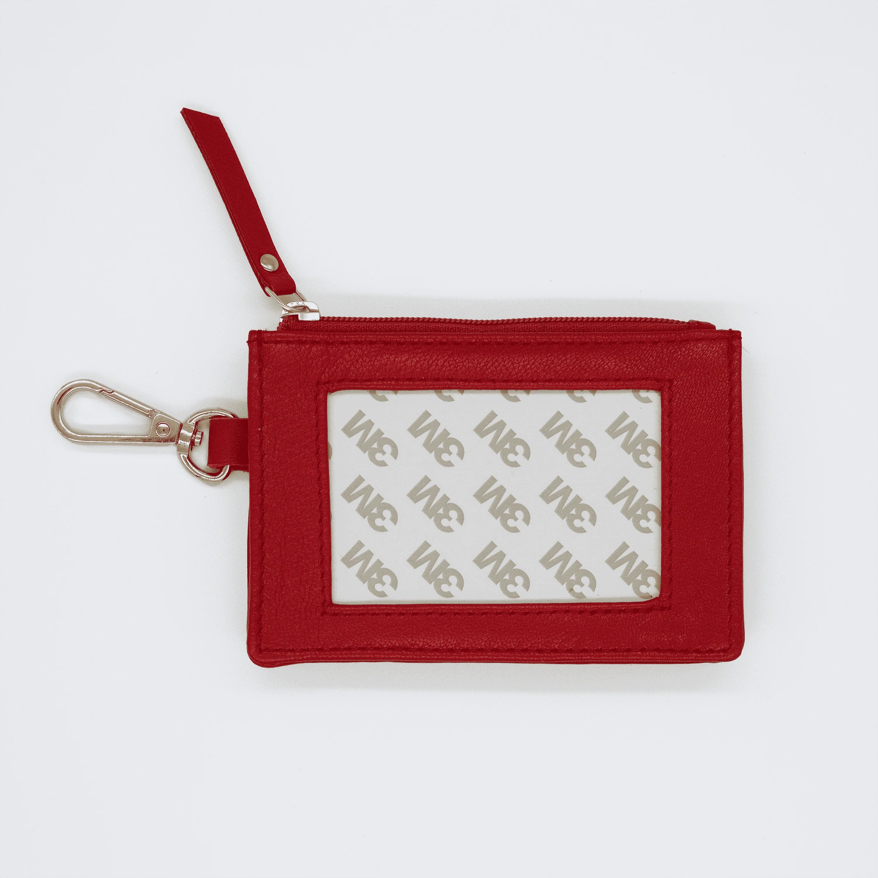 Red Self-Finishing Zip Coin Holder