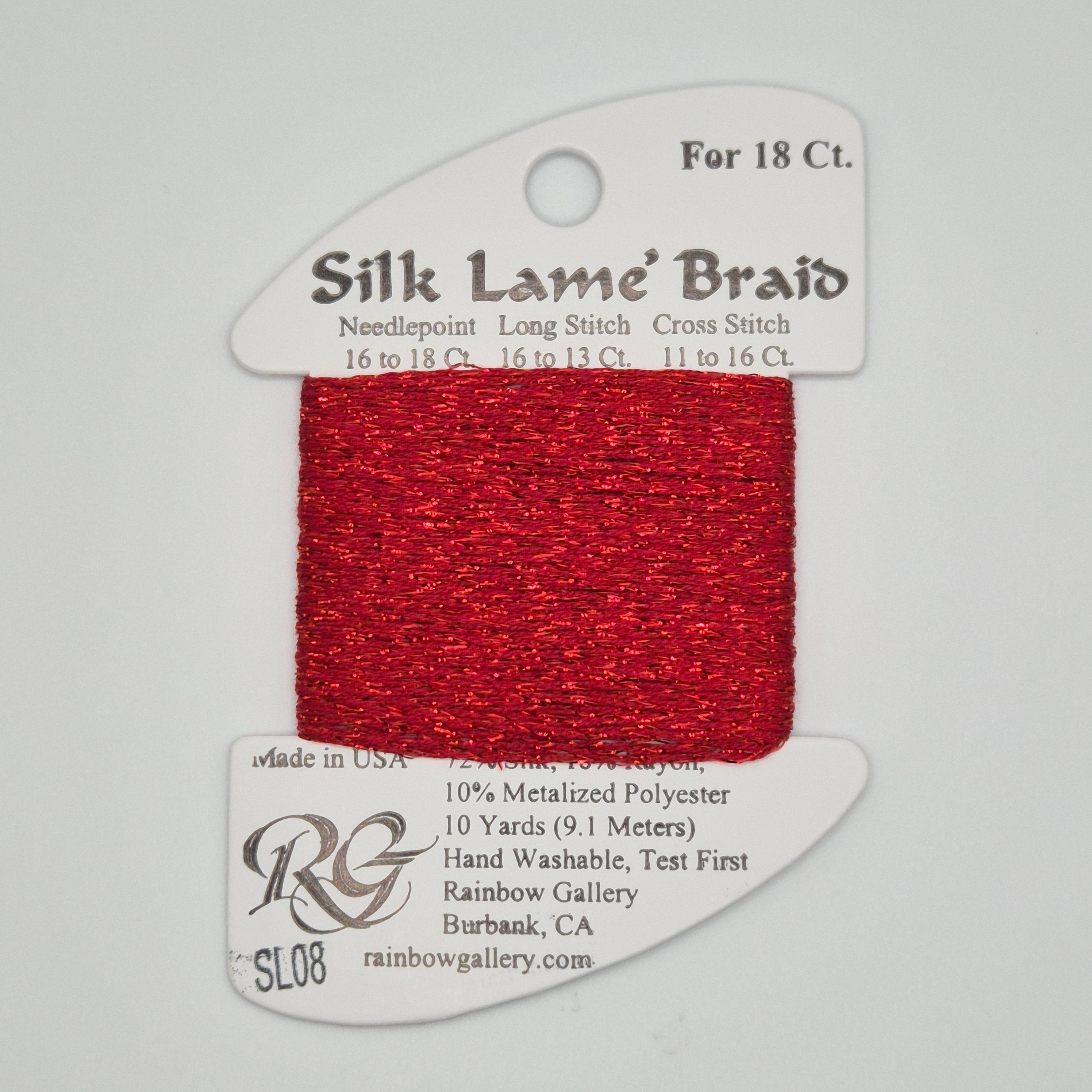 Silk Lamé Braid SL08 Red