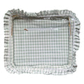 Sage Green Gingham Ruffle Carryall Project Bag