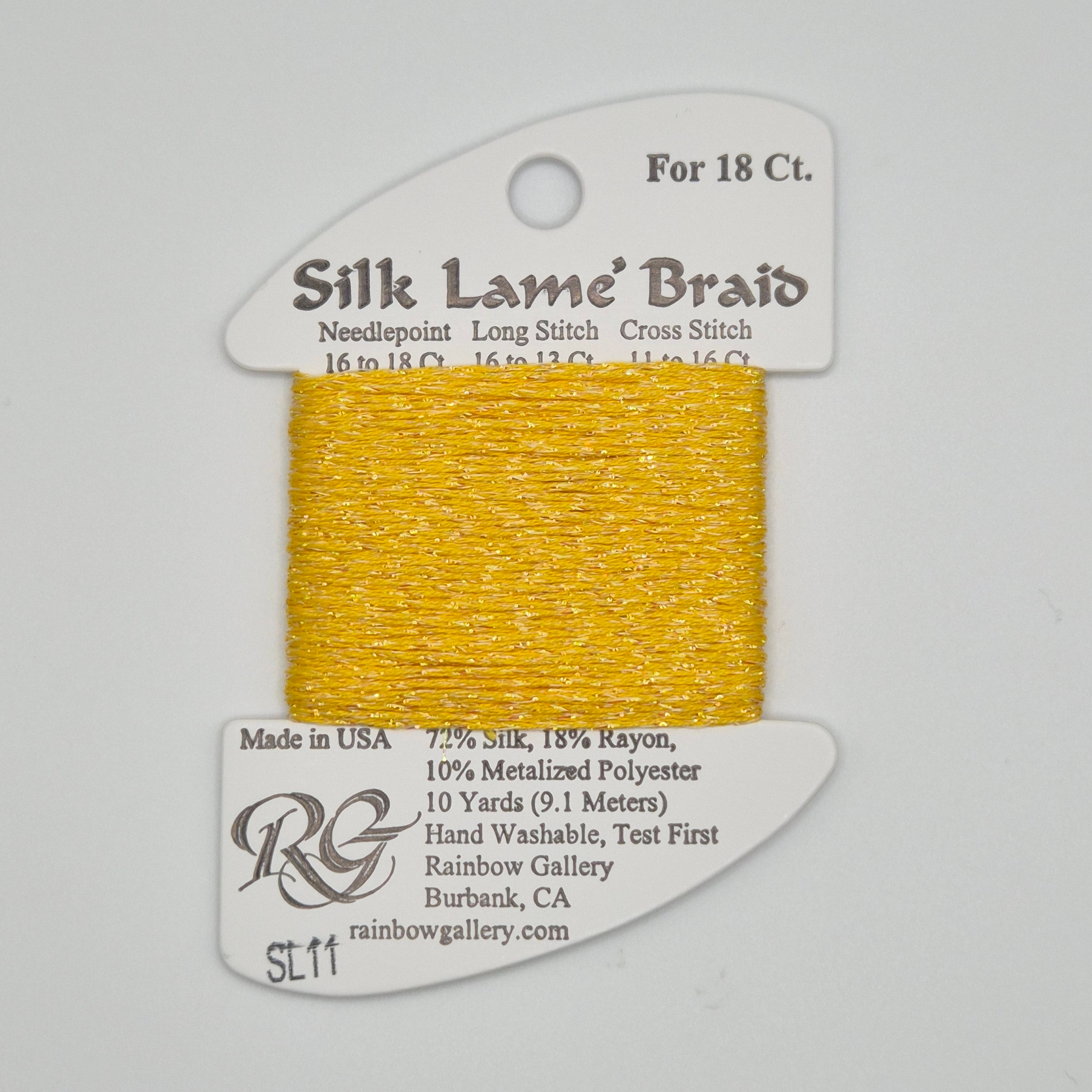 Silk Lamé Braid SL11 Yellow