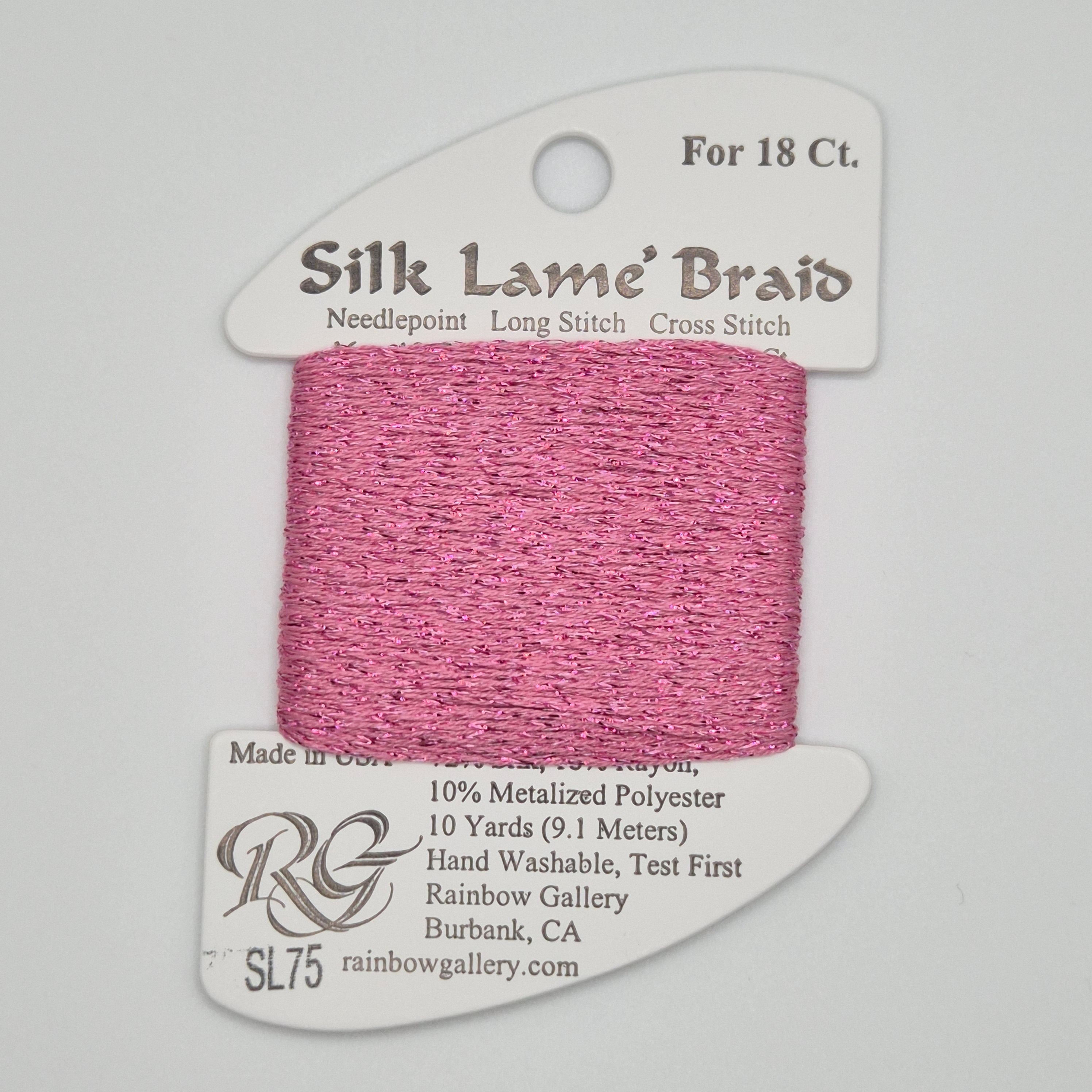 Silk Lamé Braid SL75 Wild Rose