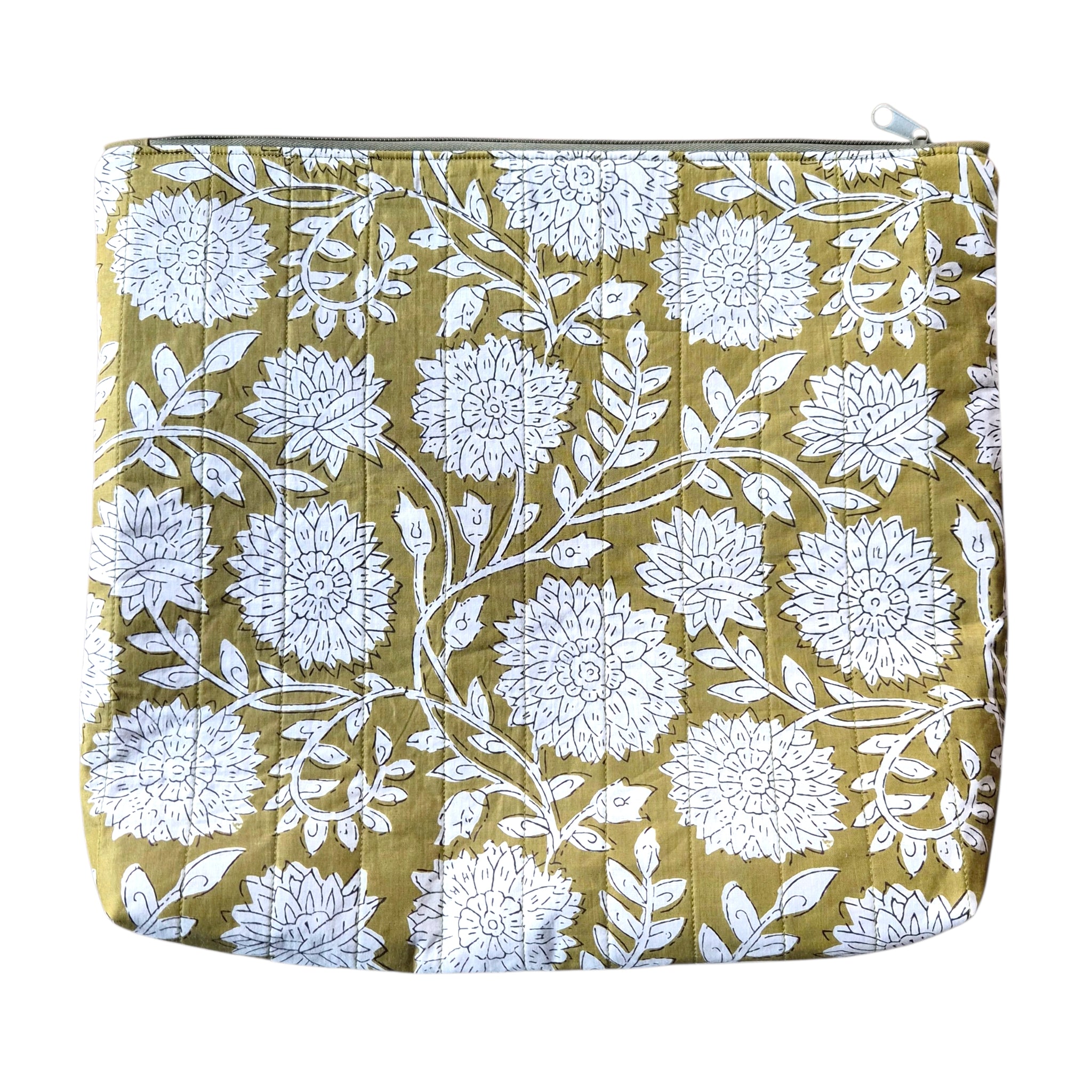 Floral Olive XL Project Bag