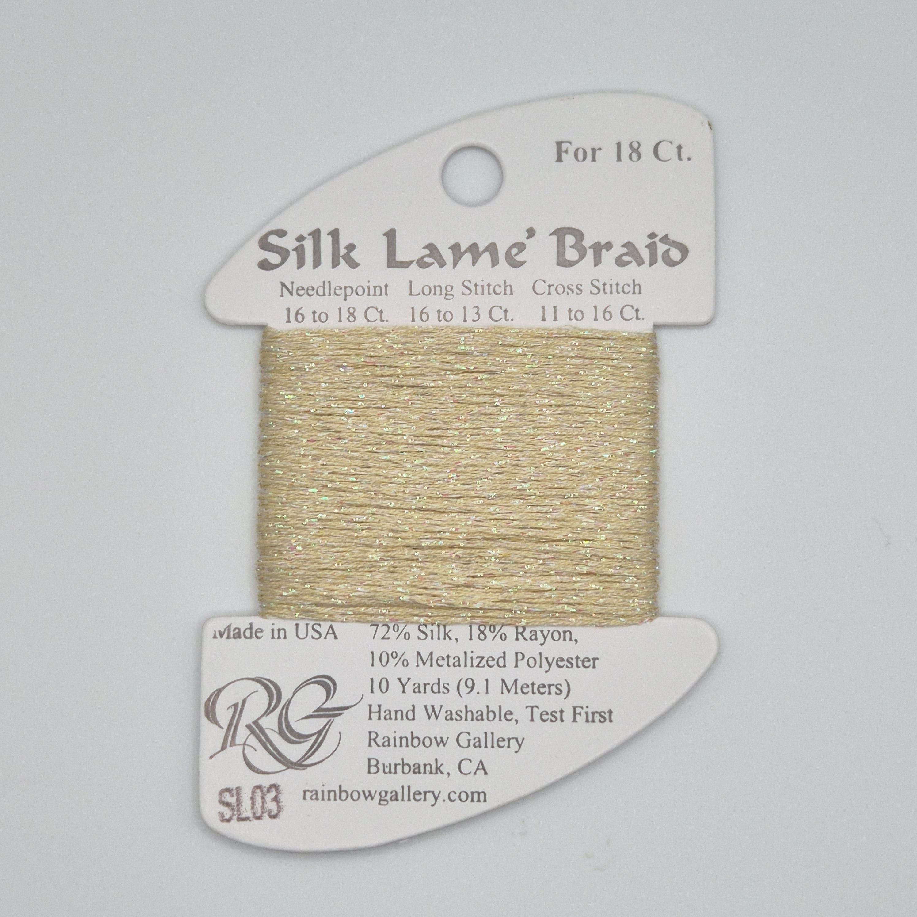 Silk Lamé Braid SL03 Ecru