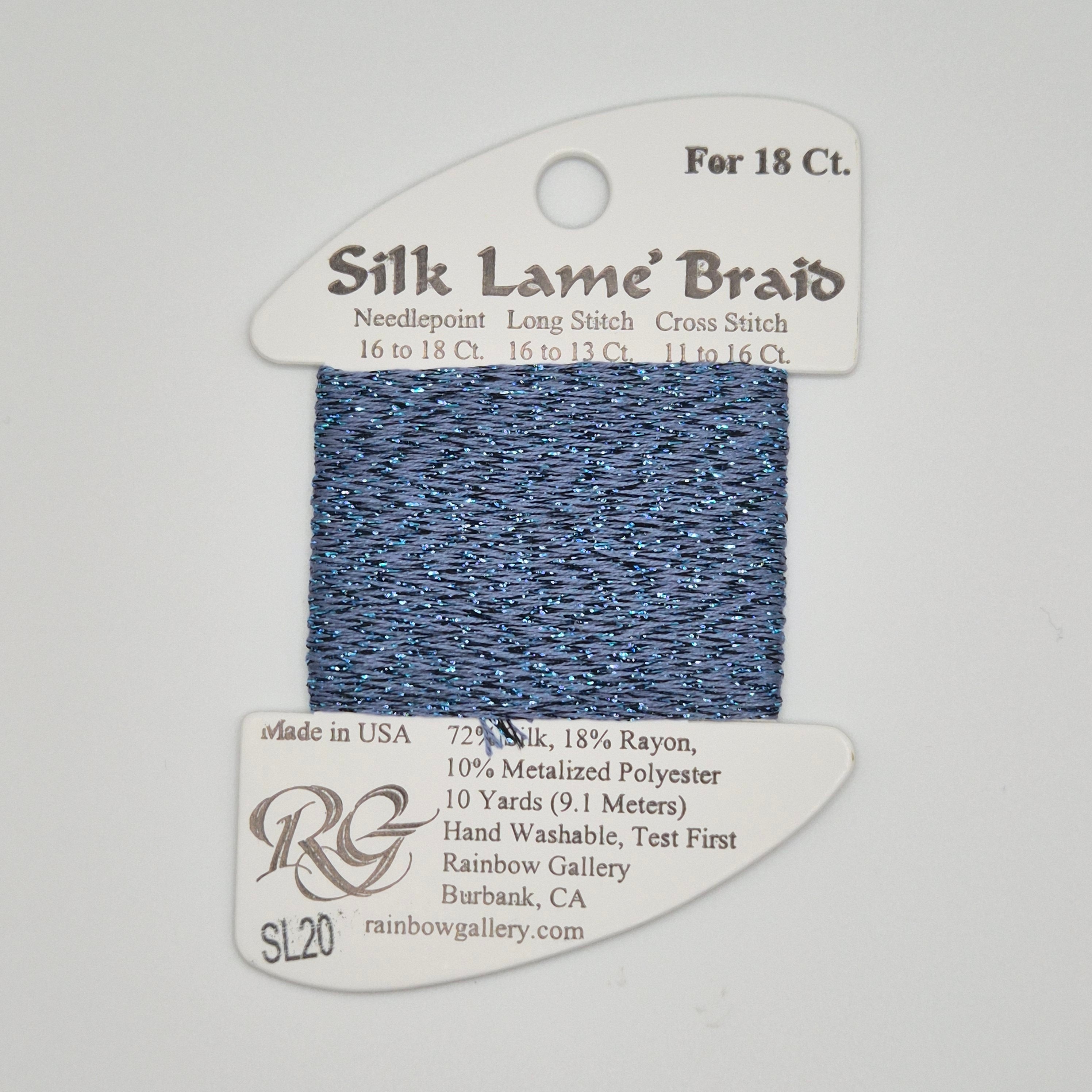 Silk Lamé Braid SL20 Dark Antique Blue