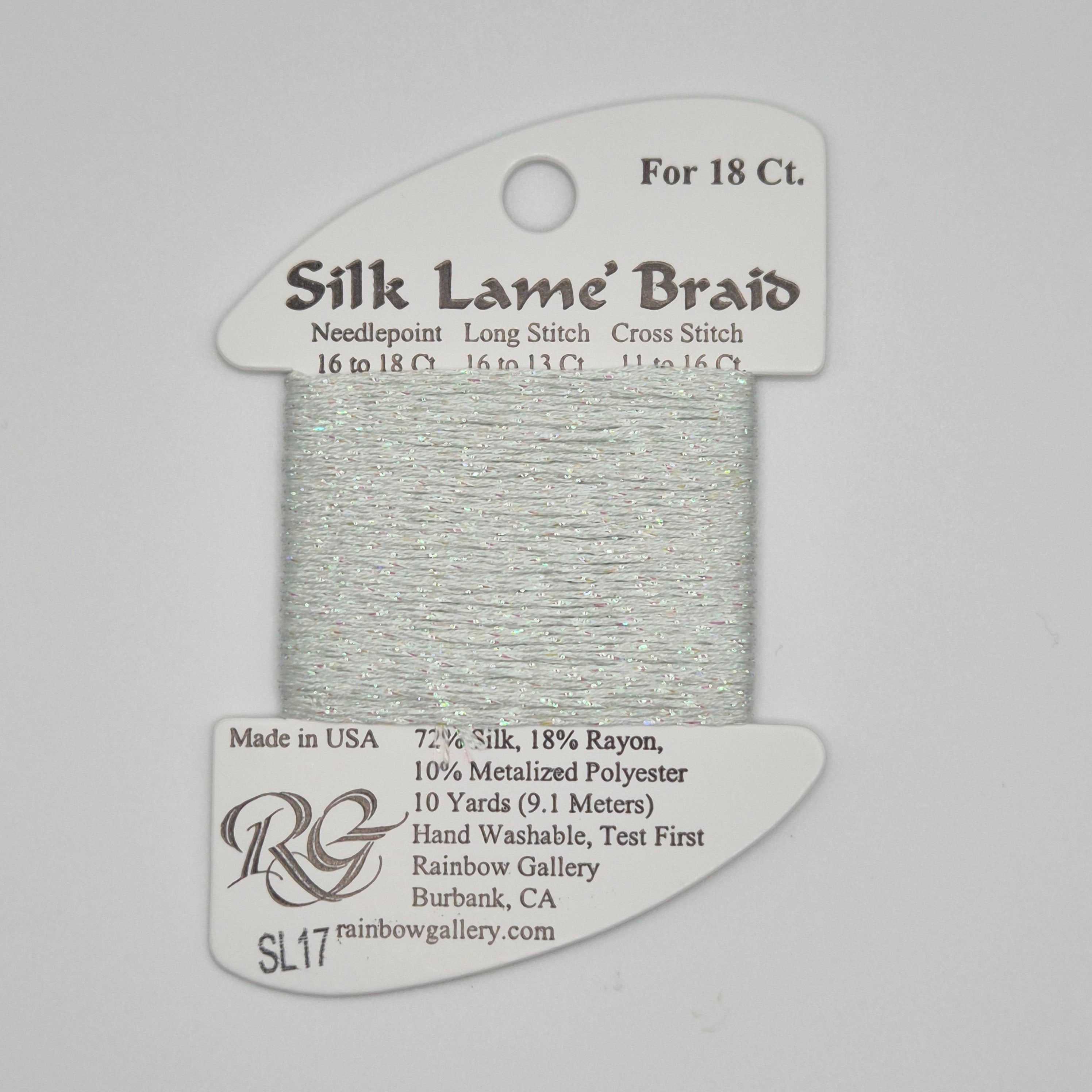 Silk Lamé Braid SL17 Lite Surf Blue