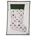 Argyle Stocking with Green Cuff - Penny Linn