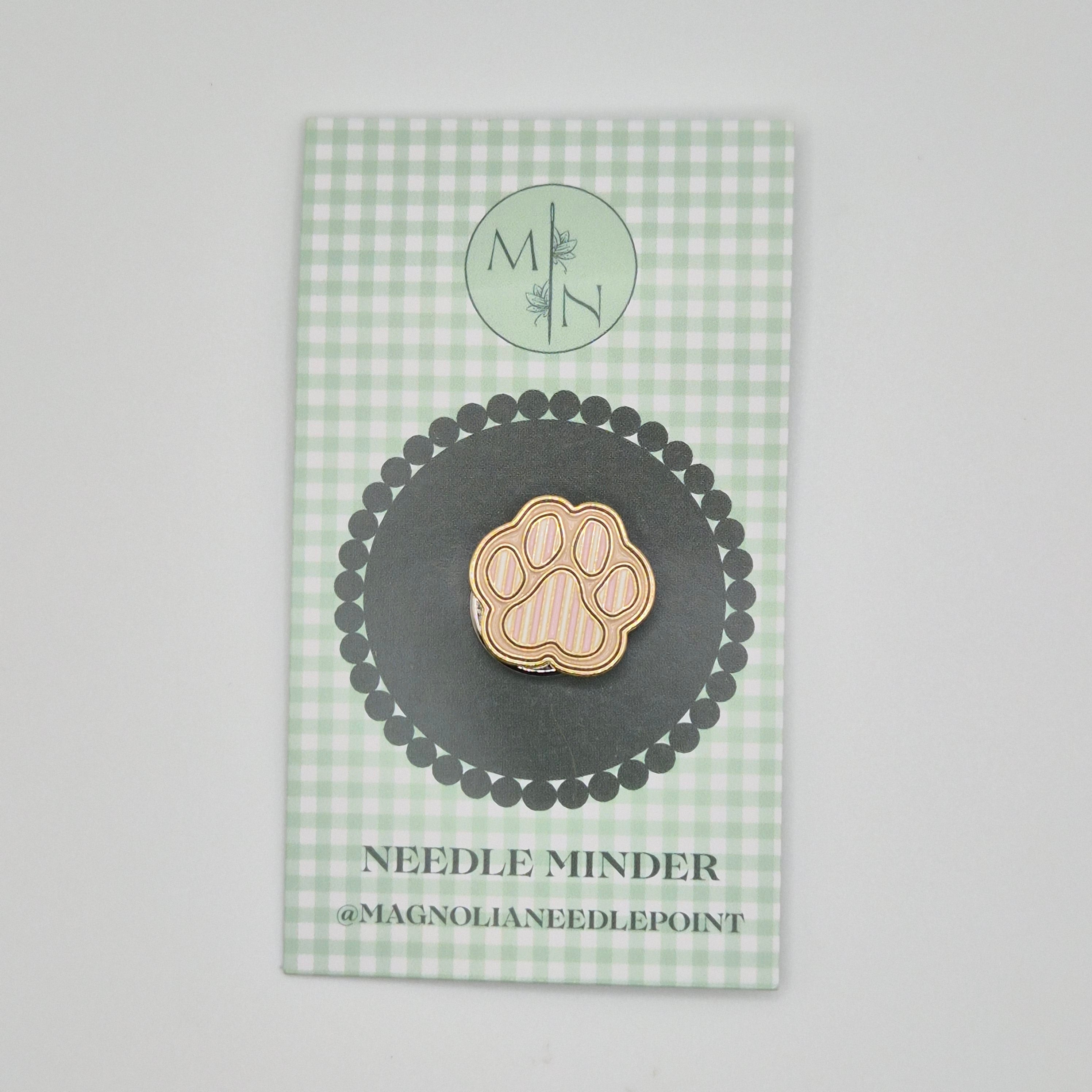 Pink Striped Paw Needle Minder