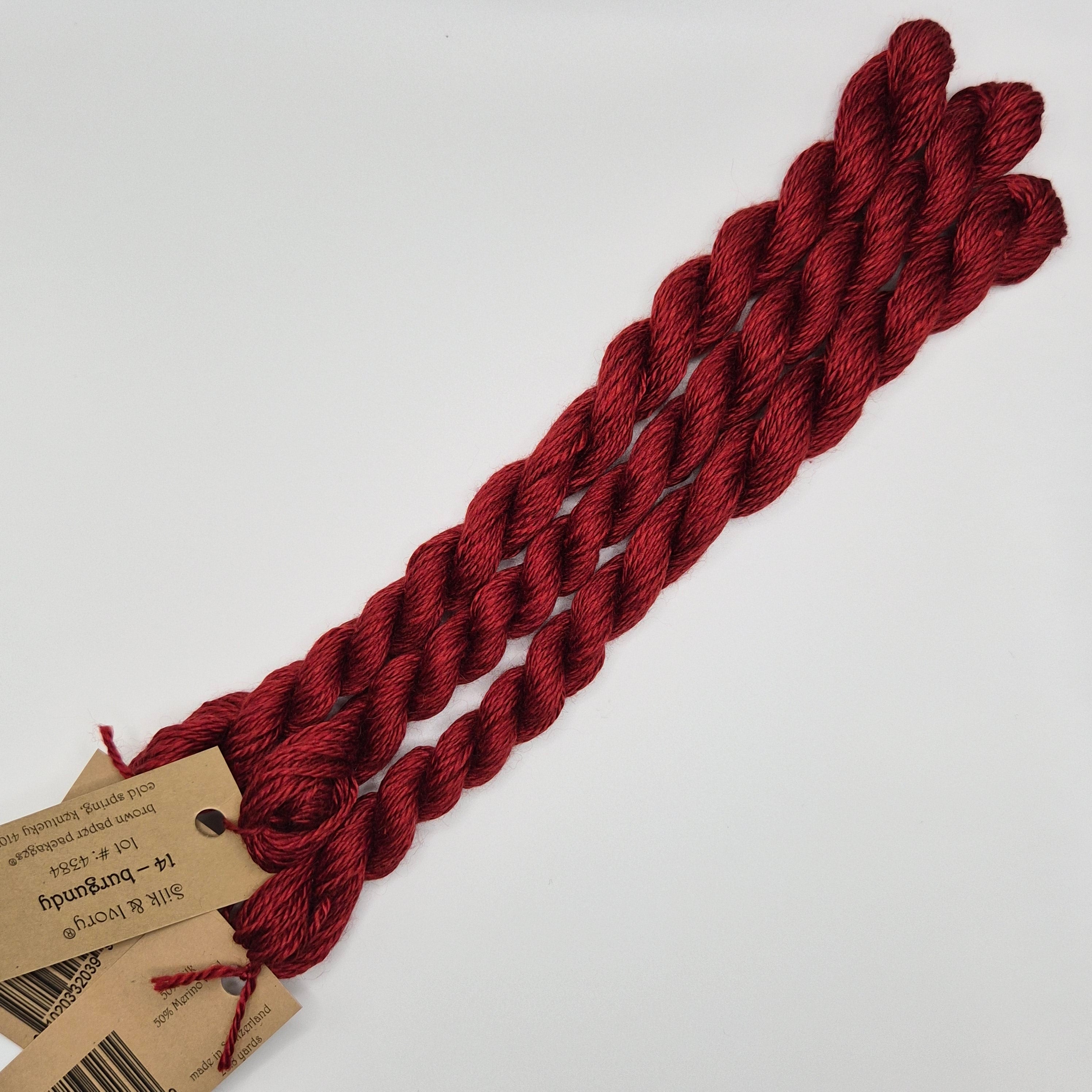 Silk & Ivory 14 Burgundy
