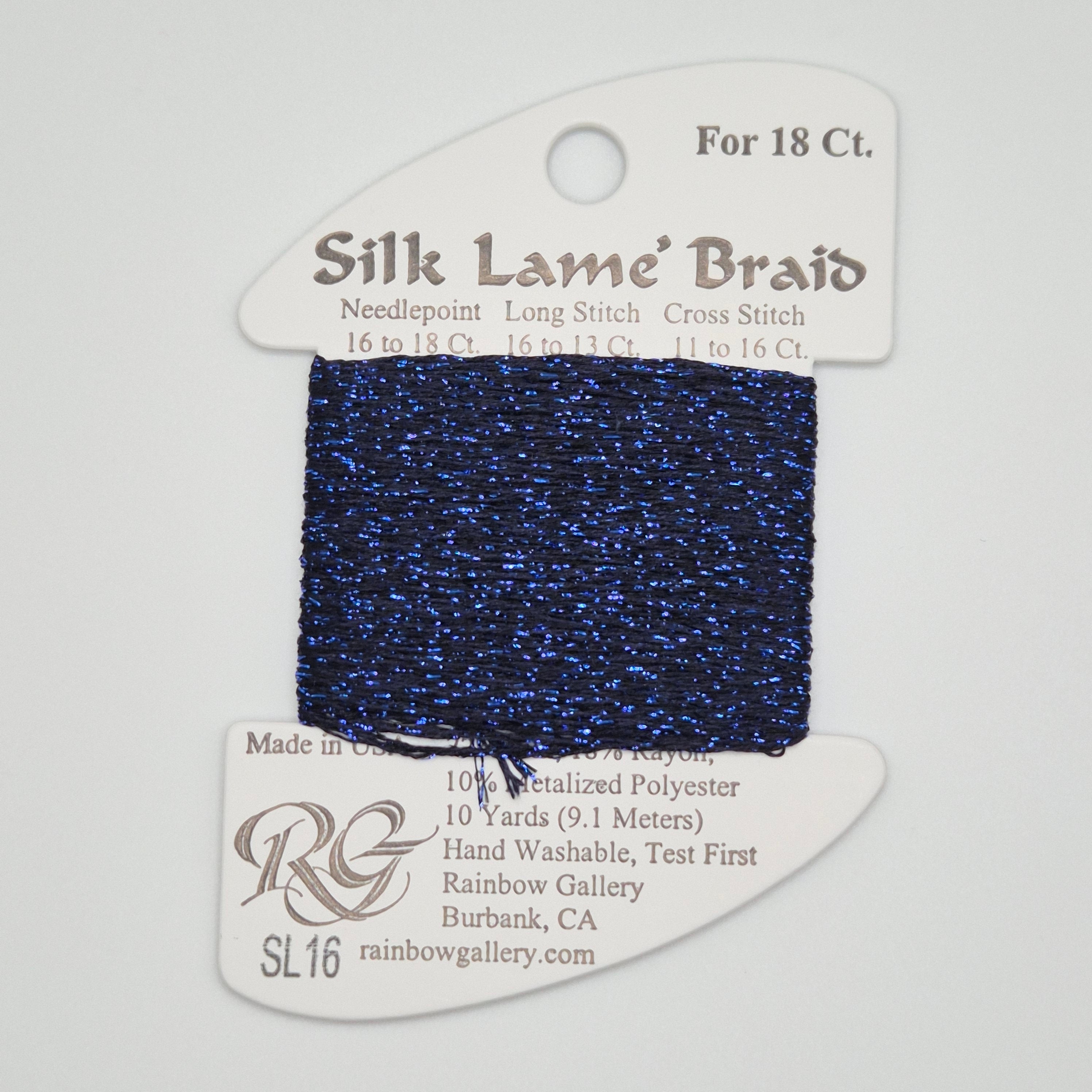 Silk Lamé Braid SL16 Navy