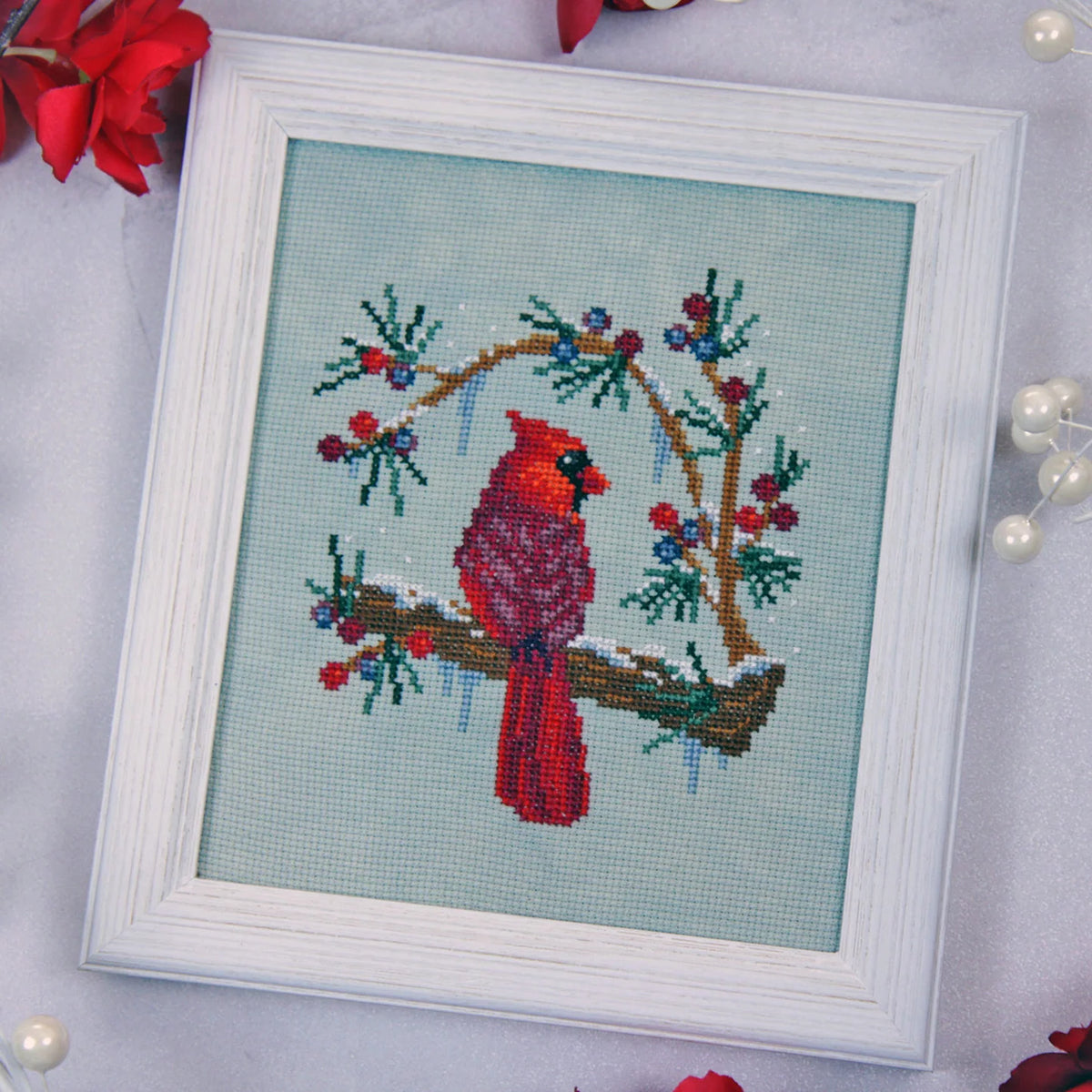 Winter's Cardinal - Cross Stitch Pattern